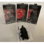 3x Boxed Star Wars Black Series figures together with an unboxed example (4)