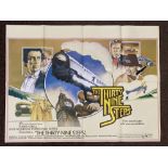 The Thirty Nine Steps British Quad film poster, folded.