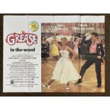 Grease is the word British Quad film poster, folded.