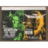 Peter Cushing - The Ghoul and Legend Of The Werewolf double-bill British Quad film poster, folded.