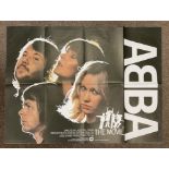 ABBA The Movie British Quad film poster, folded.