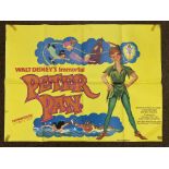 Walt Disney's Immortal Peter Pan British Quad film poster, folded.