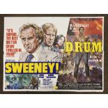 Sweeney! and Drum double-bill British Quad film poster, folded.