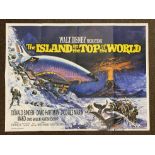 Walt Disney Productions The Island On Top Of The World British Quad film poster, folded.