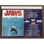 Jaws British Quad film poster, folded.