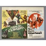 Trial By Combat and The Swiss Conspiracy double-bill British Quad film poster.