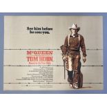 Steve McQueen, Tom Horn British Quad film poster.