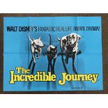 Walt Disney's The Incredible Journey British Quad film poster, folded.