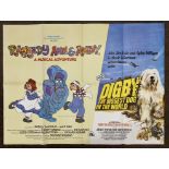 Raggedy Ann & Andy and Digby The Biggest Dog In The World British Quad film poster, folded.