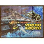 Walt Disney Productions present Jules Verne's 20,000 Leagues Under The Sea British Quad film poster,