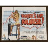 What's Up Nurse British Quad film poster, folded.