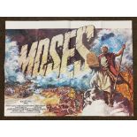 Moses British Quad film poster, folded.