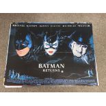 Job lot of 14 British Quad and 4 US One Sheet Cinema Posters including Batman, Batman Returns, Letha