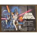 Star Wars - 7 Academy Awards -British Quad film poster, folded.