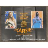 Carrie British Quad film poster, folded.