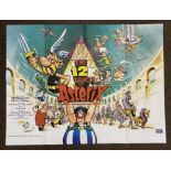 The 12 Tasks Of Asterix British Quad film poster, folded.