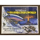 Walt Disney Productions The Island At The Top Of The World British Quad film poster, folded.