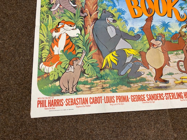 Walt Disney's The Jungle Book British Quad film poster, folded. - Image 2 of 6