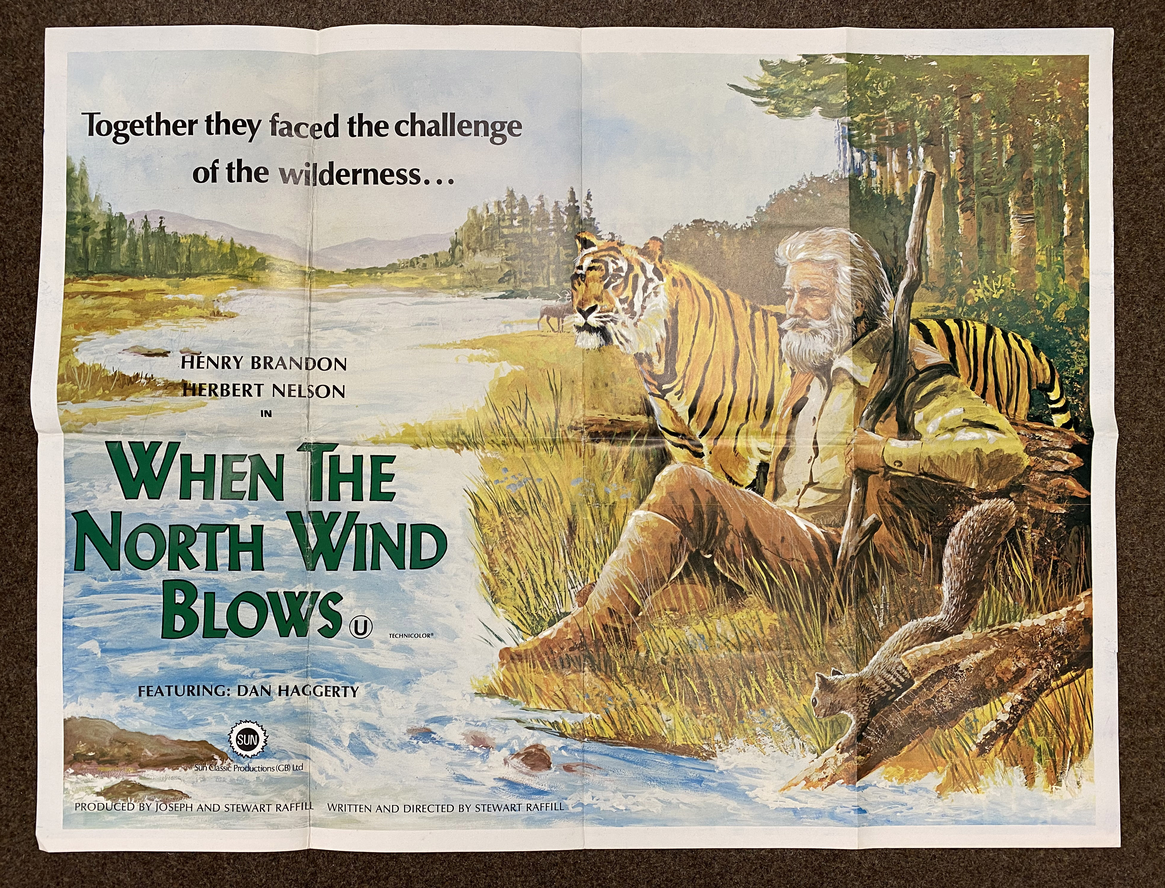 When The North Wind Blows British Quad film poster, folded.