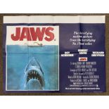 Jaws British Quad film poster, folded.