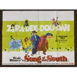 Walt Disney's Song Of The South British Quad film poster, folded.