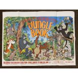 Walt Disney's The Jungle Book British Quad film poster, folded.