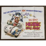 Walt Disney Productions presents Herbie Rides Again British Quad film poster, folded.