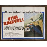 Evel Knievel Viva Knievel British Quad film poster, folded.