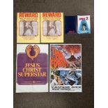 Mixed lot: 2x The Magic Of Lassie card posters, Jesus Christ Superstar poster (75cm x 50cm approx.),