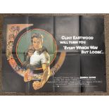 Clint Eastwood will turn you Every Which Way But Loose British Quad film poster, folded.