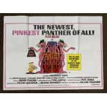 The Pink Panther Strikes Again British Quad film poster, folded.