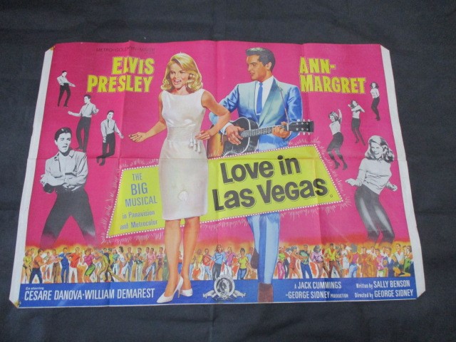 An original quad poster for the 1964 Elvis Presley film 'Viva Las Vegas' - (marketed in UK as '