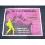 A UK quad poster for the 1956 debut Elvis Presley film 'Love Me Tender' approx 76 cm x 102 cm