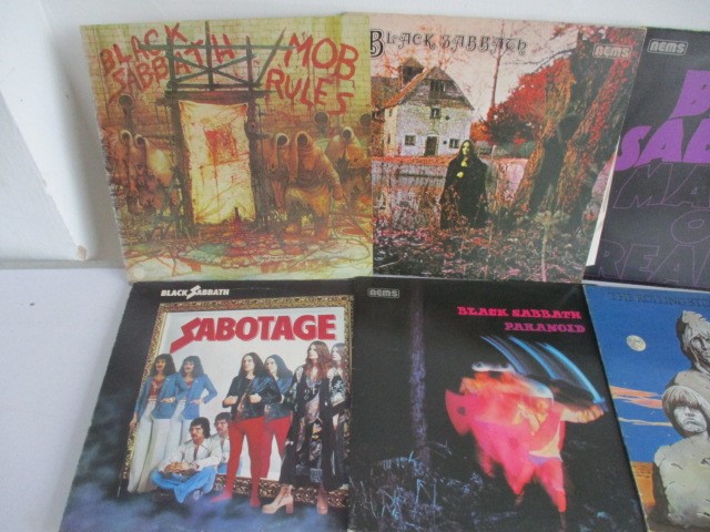 A collection of records including Rolling Stone Solid Rock and Tattoo You, Black Sabbath Master of - Image 2 of 7