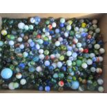 A collection of vintage marbles