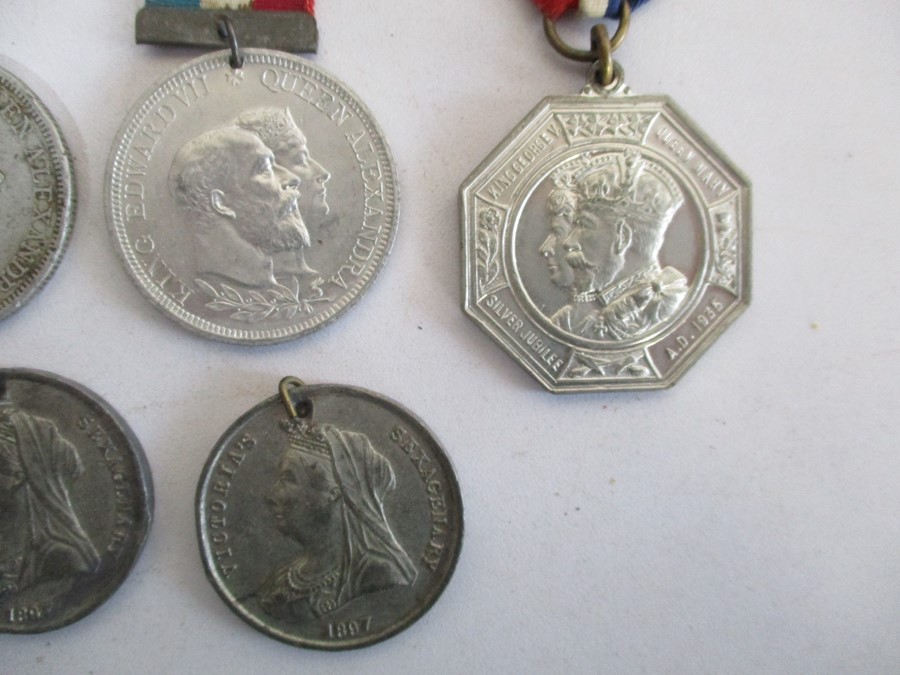 A collection of various medals including three WWI medals, ( awarded to F 15557, A.L.Warren, AM2 - Image 3 of 12