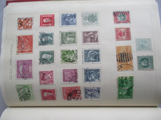 Two albums of various worldwide stamps along with an empty album - Image 28 of 55