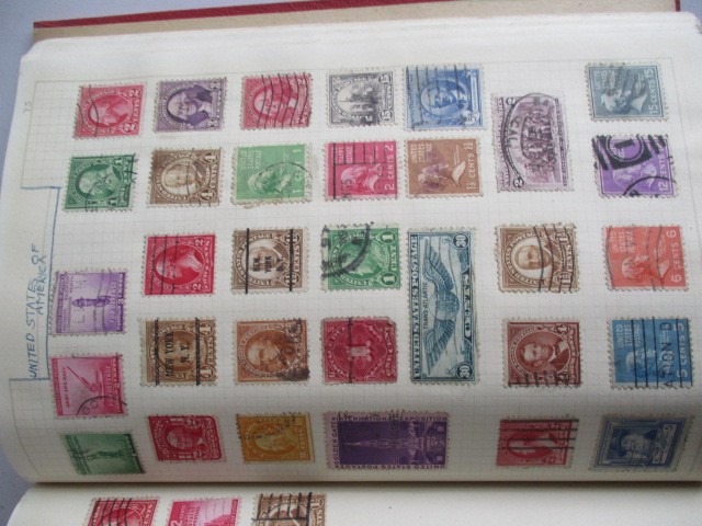 Two albums of various worldwide stamps along with an empty album - Image 39 of 55