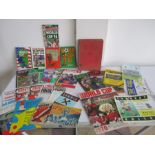 A small collection of vintage football related ephemera including programmes etc.