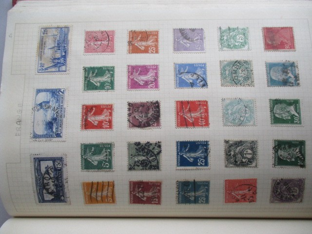 Two albums of various worldwide stamps along with an empty album - Image 31 of 55