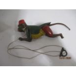 A vintage Lehmann Toys tin plate climbing Monkey Tom