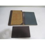 A vintage hand written music book, Victorian scrap book and book of ephemera