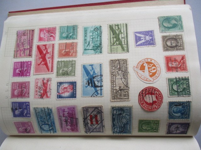 Two albums of various worldwide stamps along with an empty album - Image 40 of 55