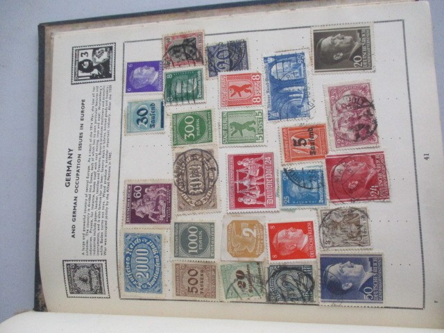 Two albums of various worldwide stamps along with an empty album - Image 46 of 55
