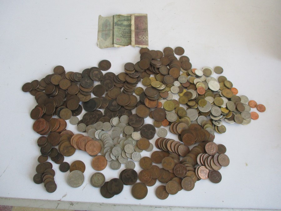 A collection of various coins