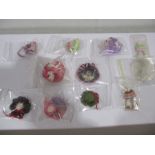 A collection of handmade miniature dolls house ladies hats, bonnets etc.