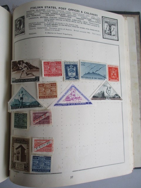 Two albums of various worldwide stamps along with an empty album - Image 49 of 55