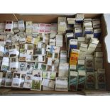 A large collection of cigarette cards including Churchman's, DeReszke, Senior Service etc.