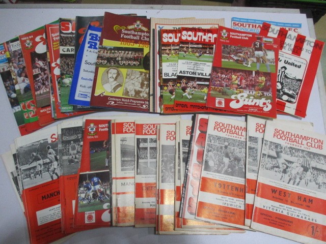 A collection of Southampton F.C football programmes, dating mainly from 1969- 1979