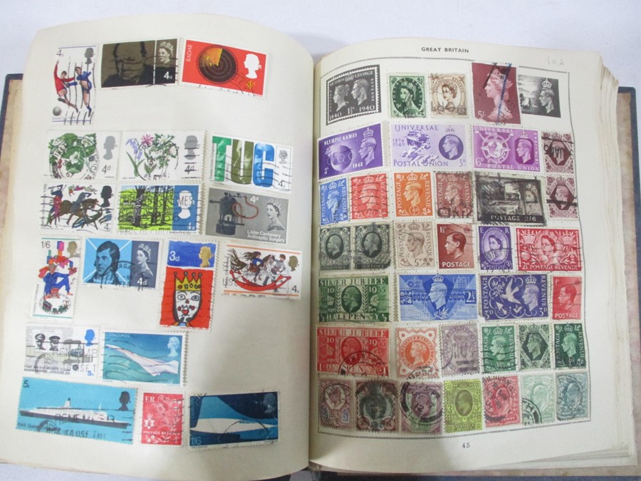 A collection of worldwide stamps along with loose stamps